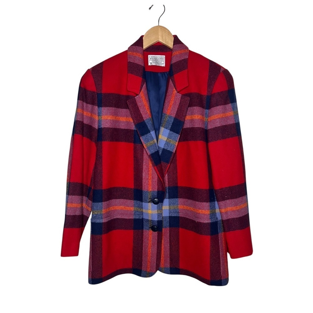 Vintage Pendleton Deadstock Tartan Plaid Virgin Wool Jacket 10